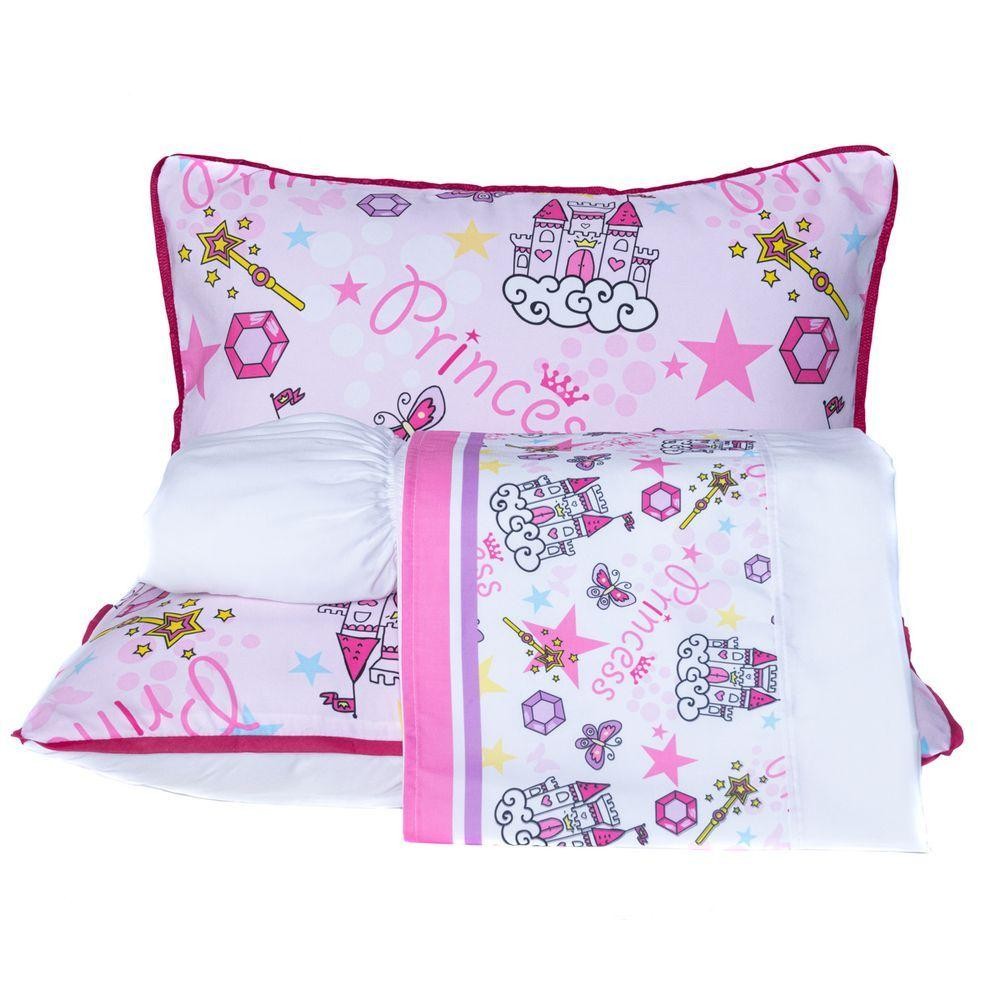 Jogo De Cama Princesa Castelo Branco Queen Pe As Micropercal Fios Shopee Brasil