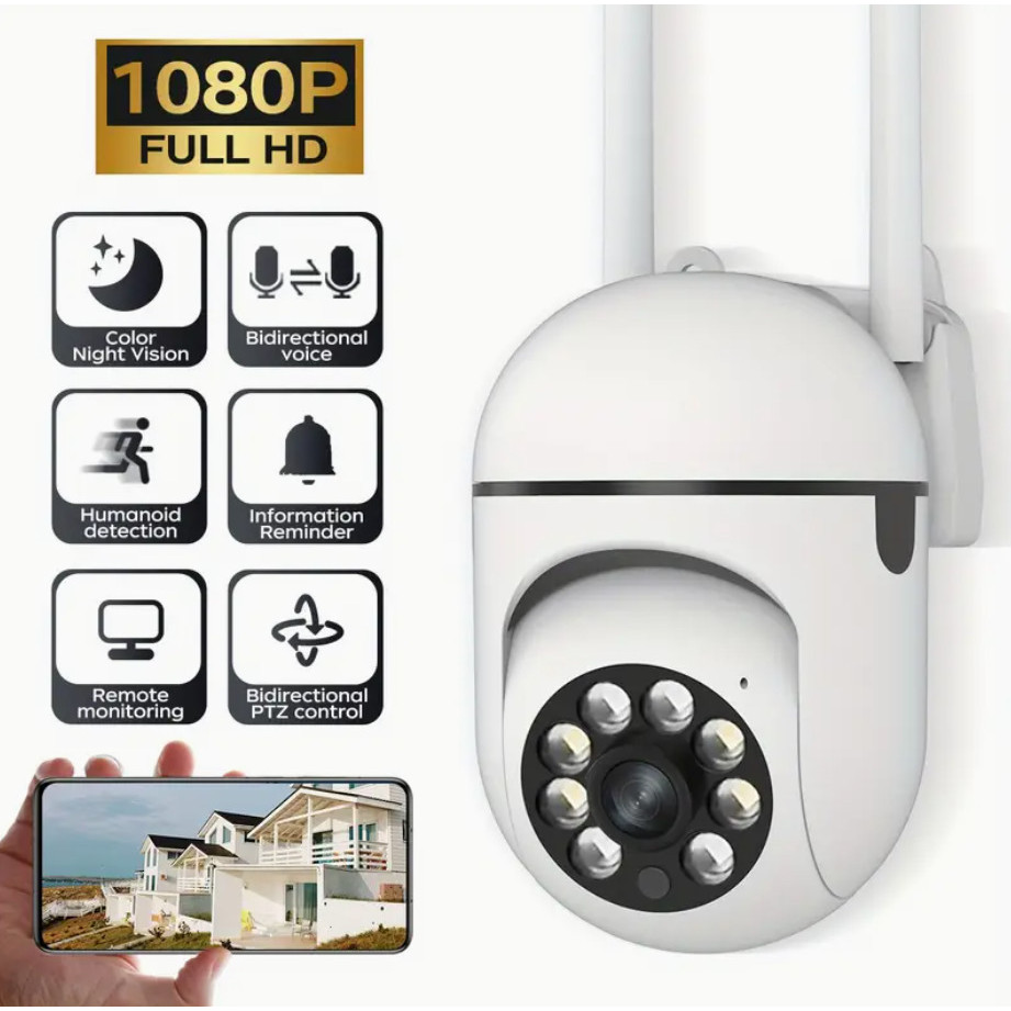 Câmera De Sem Fio À Prova D'água Com Visão Noturna Infravermelha Wi-Fi Amplamente Utilizada Para Segurança 360 °