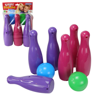 Brinquedo Strike Boliche Rosa e Roxo na Solapa 1025 - Brinquemix