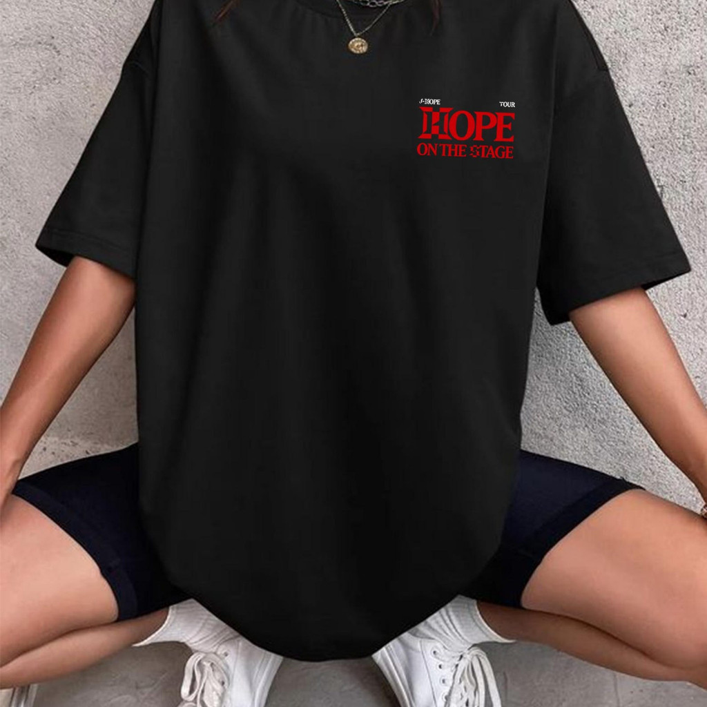 Camiseta Kpop J-Hope Turnê Hope On The Stage Blusa Fã Casual