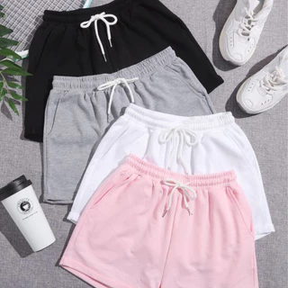 Kit com 4 Bermudas MOLETOM Ginástica Fitness Feminina P ao GG e Plus Size