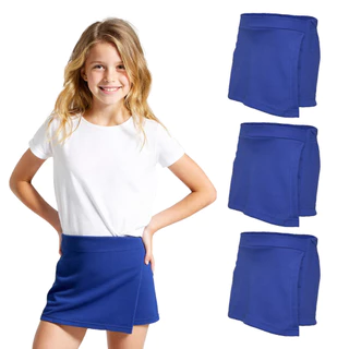 Kit 3 Short Saia Infantil Helanca