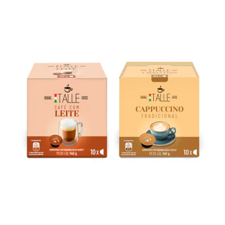 Cápsula Dolce Gusto Café com leite e Cappuccino Café Italle 20 Und