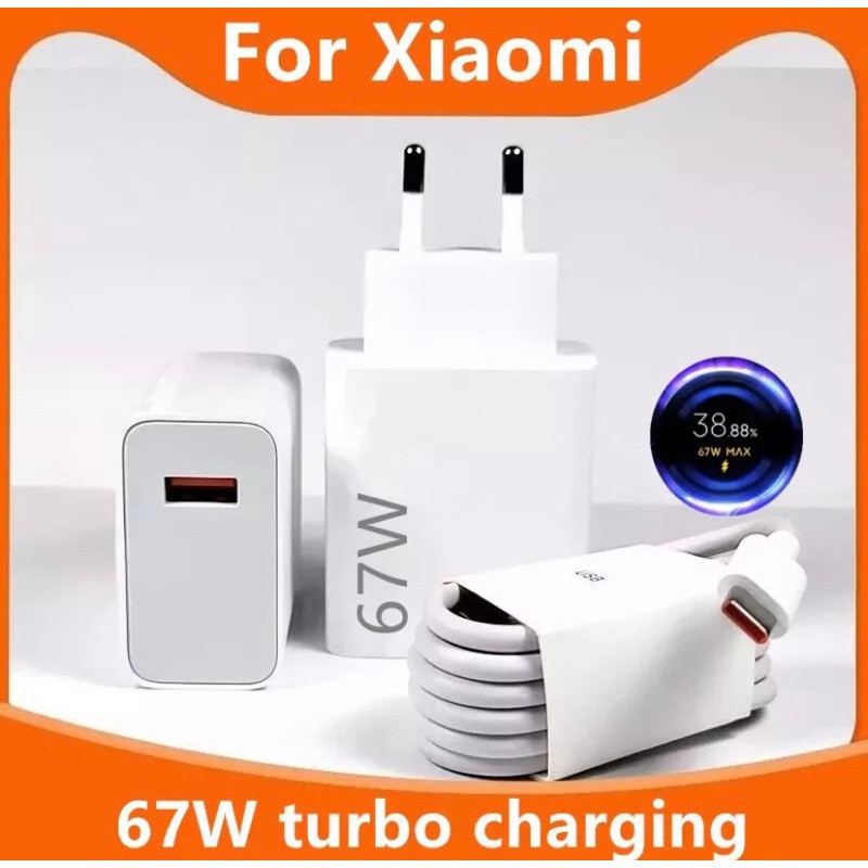 kit Carregador Turbo Tipo C 67W Xiaomi Original Pronta Entrega Brasil