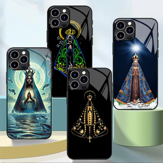 Nossa Senhora Da Aparecida 02 Capa De Telefone De Vidro Temperado Para Iphone 11 12 Mini 13 14 Plus 15 16 Pro Max