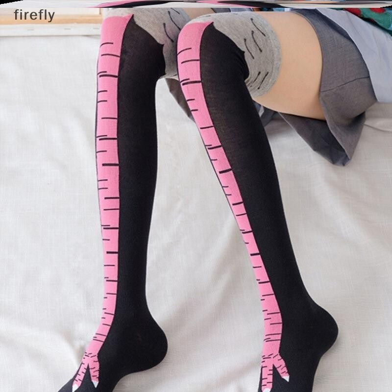 [Firefly] Meias Femininas Com Pés De Patas De Frango Acima Do Joelho ...