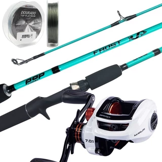 Kit de Pesca Carretilha 11 Rolamentos  Vara 1,83 25 lbs