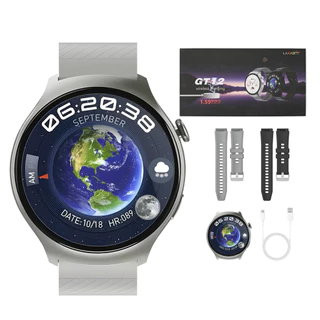 Novo relógio inteligente GT12 tela HD 360*360 com chamada Bluetooth e frequência cardíaca em Oferta na Shopee