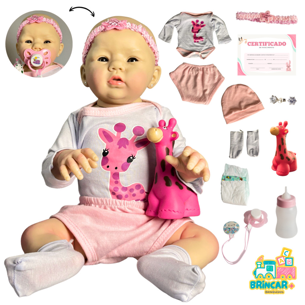 Bebê Reborn Bebê de Silicone New Happy Reborn Realista