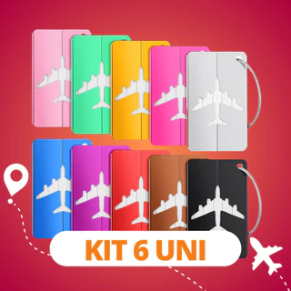 Kit Tag De Mala Etiquetas De Alumínio Para Bagagens - Escolha Seu Kit