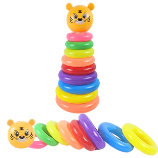 Brinquedo Jogo De Empilhar Aprendizagem e Educativo Argolas Castela