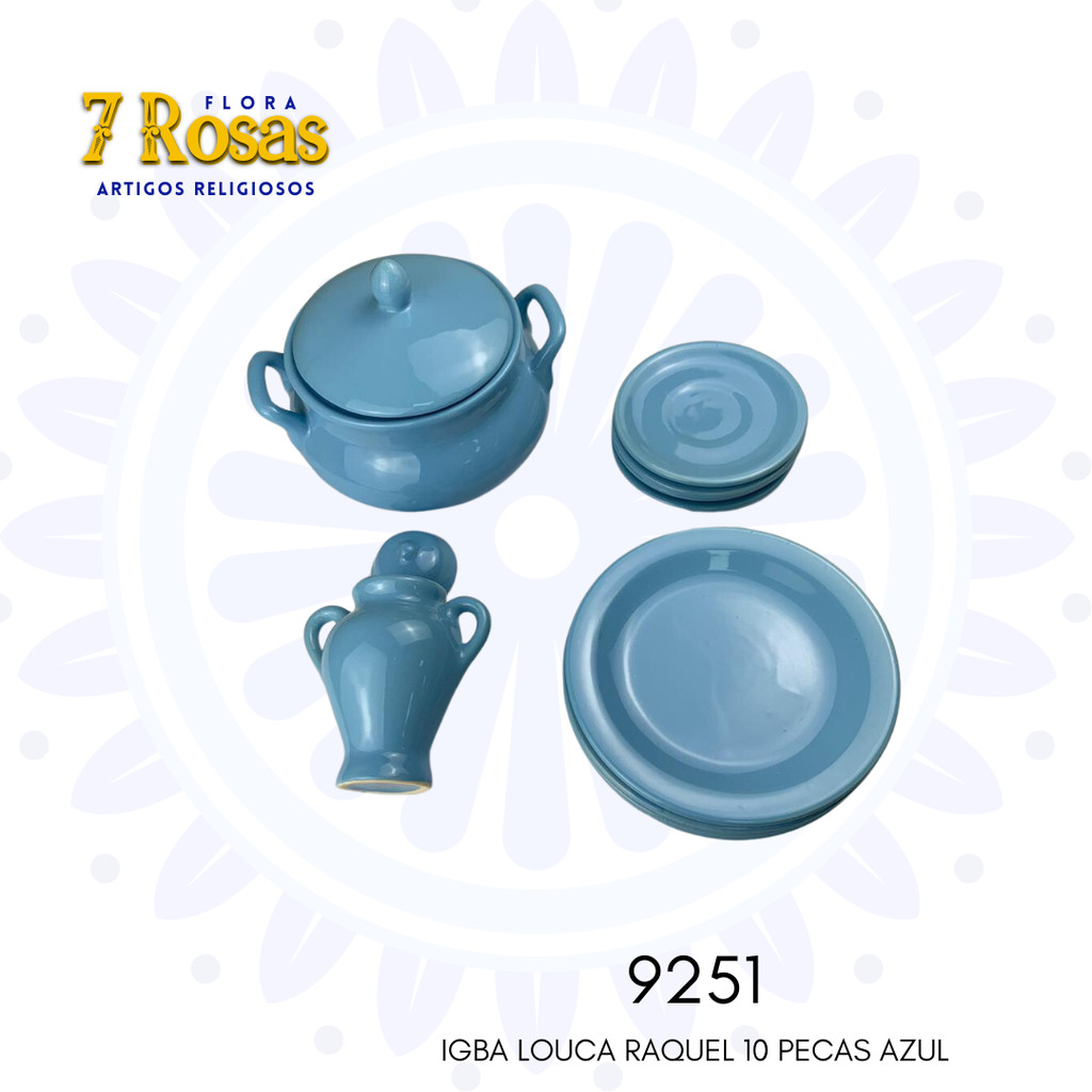 IGBA LOUCA RAQUEL 10 PECAS AZUL | Shopee Brasil