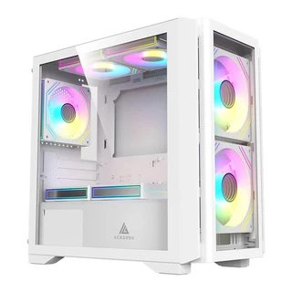 Gabinete Gamer Acegeek Vision M352, Mini-Tower, Lateral de Vidro, Branco, AG-VISION-M352-WH em Oferta na Shopee