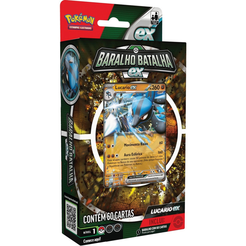 Cartas Pokemon Deck Baralho de Batalha Ex Com 60 Cartas - Original Copag