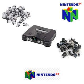 NUS-CPU (M) - 01 - Kit Capacitores p/ NINTENDO 64 ( p/ Restauração ) Capacitor Convencional e em SMD