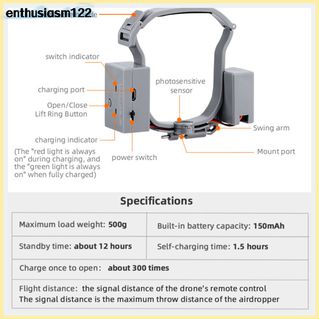Drone Airdrop System per DJI Mini 4 Pro proposta di