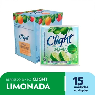 Refresco em Pó Clight sem Açúcar Limonada 8g - Display com 15 Unidades Refresco em Pó Clight sem Açúcar Limonada 8g - Display com 15 Unidades