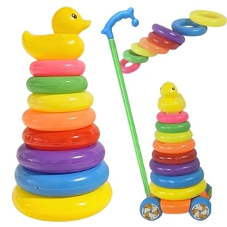 Brinquedo Jogo De Empilhar e Carrinho Aprendizagem Educativo - Castela