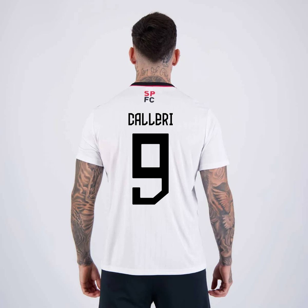 Camisa São Paulo Calleri 9 Amago Branca