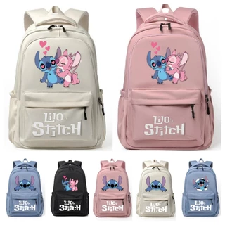 Stitch Crianças Mochila Mulheres Homens Grande Capacidade Estudante Moda Feminina Respirável Multiuso Leve