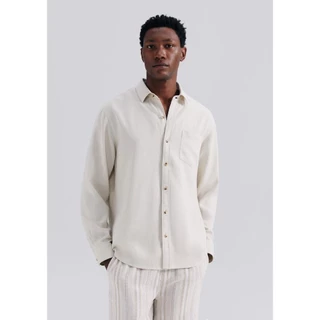 Camisa Masculina Manga Longa Texturizada Hering em Oferta na Shopee
