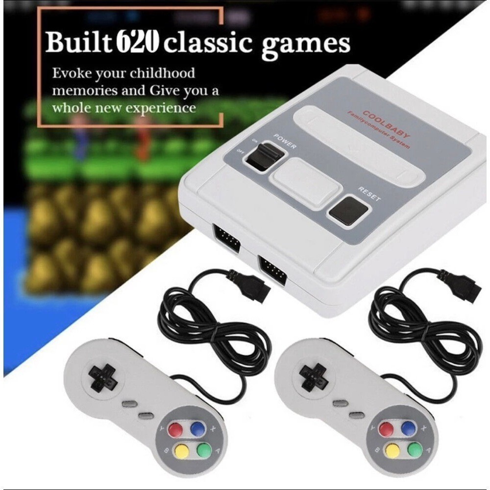 Video Game Classic Super Nintendo Mini SNES Com 2 Controles 8 Bits 620 Jogos Original Envio Imediato