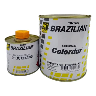 Tinta Automotiva Pu Preto Fosco 900ml C/ Catatalisador