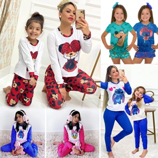 Kit Pijama Infantil Frio Barato Manga Longa e Calça Personagens em Oferta na Shopee