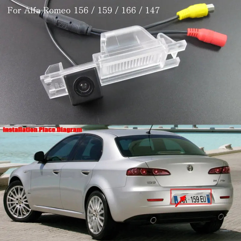 Câmera reversa do carro PARA Alfa Romeo 159 166 147 156 GT Brera Aranha ...