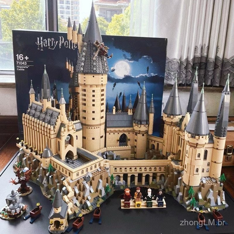 Castelo Alta Dificuldade Grande Montagem Compatível Lego Building Blocks Toy Boy Presente