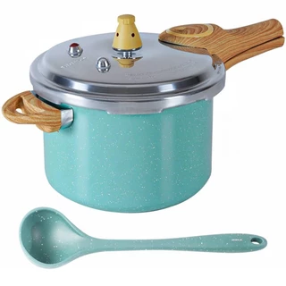 Panela de Pressão Antiaderente Brinox 4,2L Indução Ceramic Life Verde Botanika 4952/108 em Oferta na Shopee