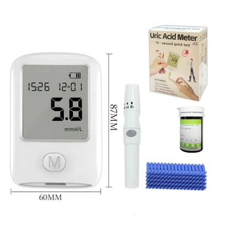 Kit de teste de ácido úrico com 25 tiras de teste Marisa em Oferta na Shopee