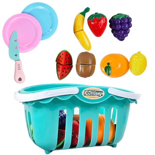 Brinquedo Cesta de Frutas Infantil Utencilios Mercadinho Divertido Castela
