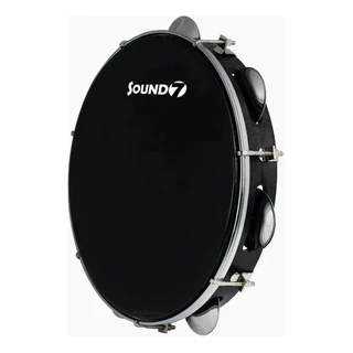 Pandeiro Profissional Phx Abs Preto 10 Pele Preta Sound7 em Oferta na Shopee