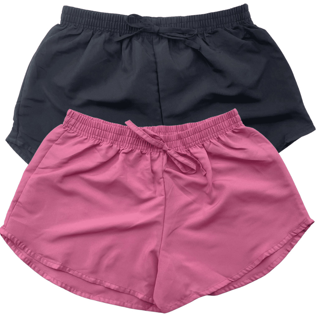 KIT 2 short tactel feminino casual saida de praia corrida shorts ...