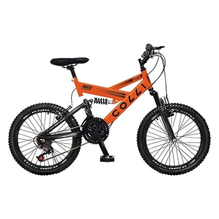 Bicicleta Infantil Colli GPS20 | Aro 20, 21 Marchas, Tamanho Quadro 14, Aço Carbono, Dupla Suspensão, Laranja em Oferta na Shopee
