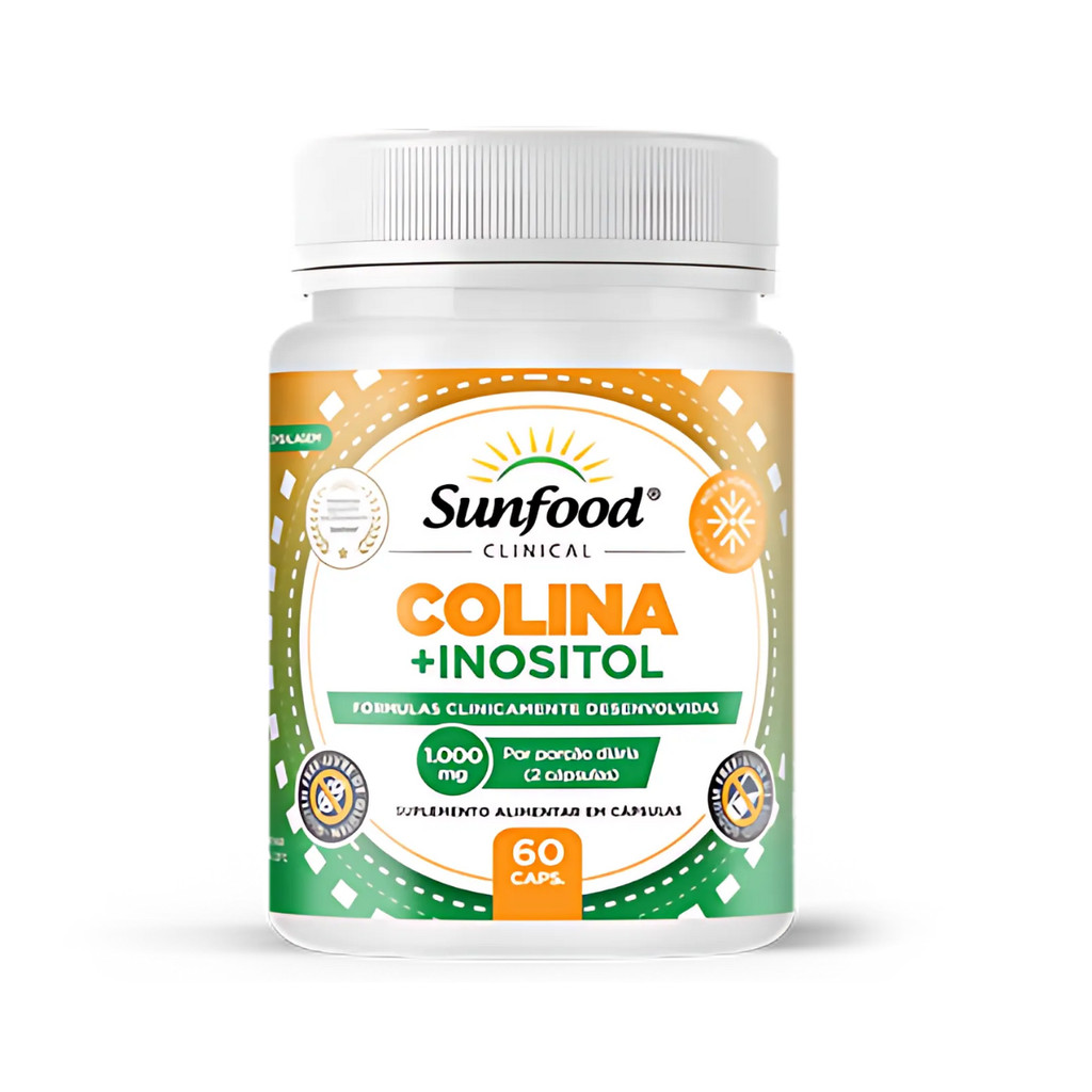 COLINA + INOSITOL 1000MG 60 CAPSULAS SUNFOOD | Shopee Brasil
