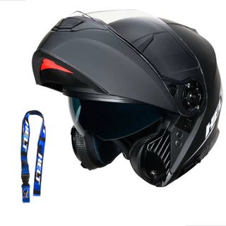Capacete Helt Robocop Com Oculos Escamoteavel Hippo Glass Preto Fosco