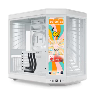 Gabinete Y70 Touch 14.9 Infinite Branco Mid Tower WITH 3 TGW AND 60HZ DISPLAY CS-HYTE-Y70TTI-WW