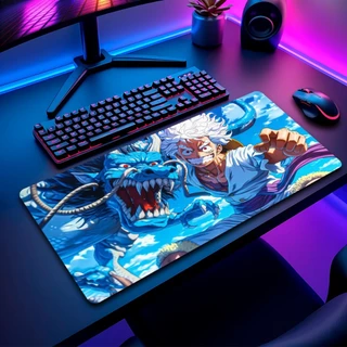 Mouse Pad One Piec Gamer Antiderrapante Grande Diversas Estampas Personalizado 70x35cm