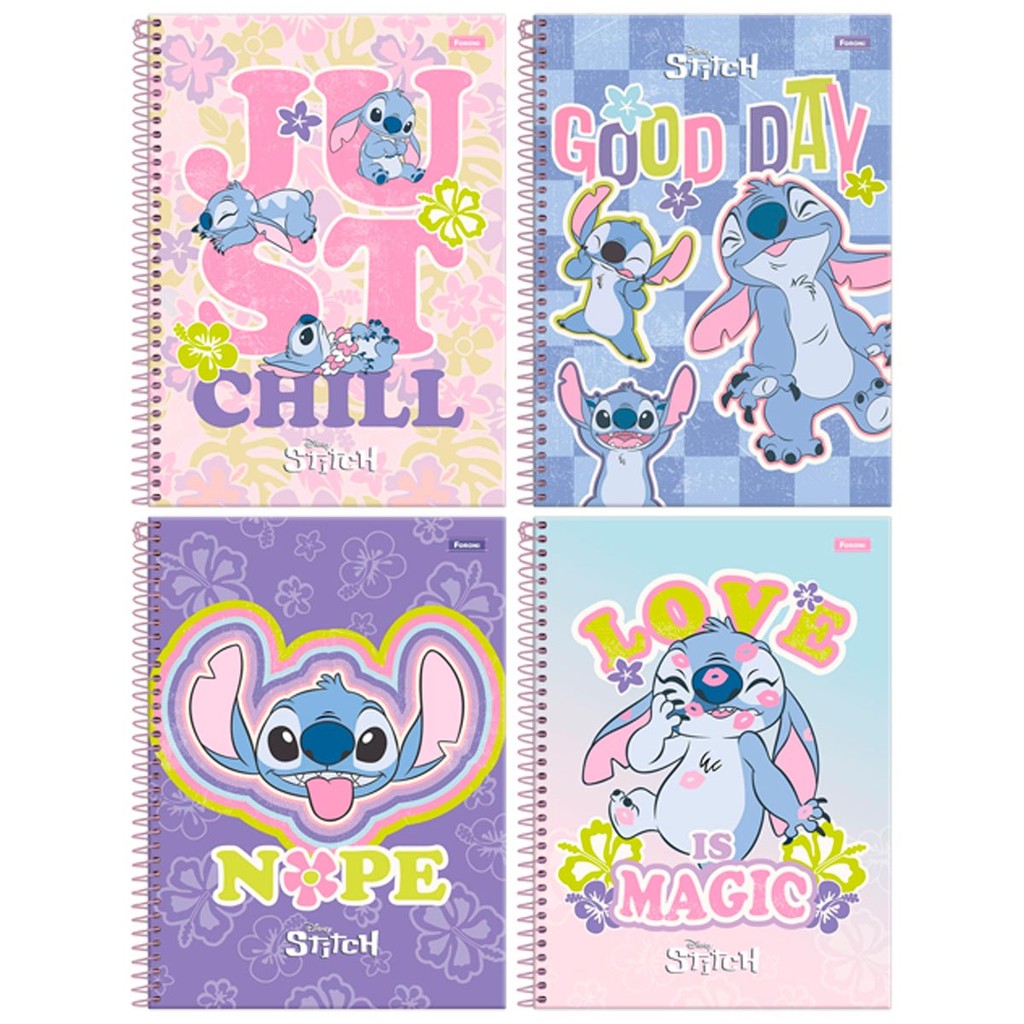 Caderno Universitário Stitch 15 Matérias 240 Folhas - Foroni | Shopee ...