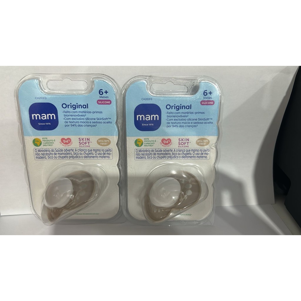 Mam Original 6+ Meses Neutra 2 Unidade kit 2 Chupeta | Shopee Brasil