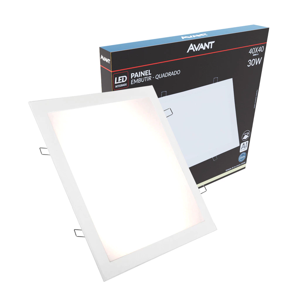 Painel Led Alu Slim 30W 4000k Emb. Quad 110v/220v 40cm Avant