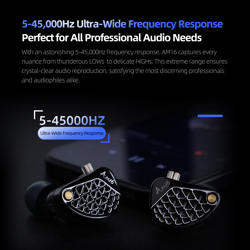 KZ AM16 16 driver De Armadura Balanceada Fones De Ouvido Hi-Fi IEM