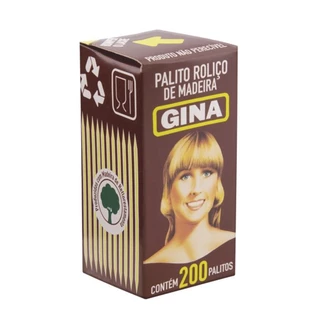 Palito de Dente Gina 200 Palitos - Embalagem com 20 Unidades em Oferta na Shopee