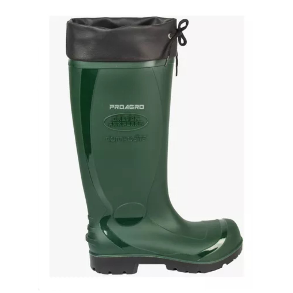 Bota De Pvc ProAgro Calfor Pampeana Cano Extra Longo Com Polaina Verde