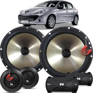 Kit Alto Falantes Dianteiros Peugeot 207 2008 até 2015 - Hurricane Platino Duas Vias 320w em Oferta na Shopee