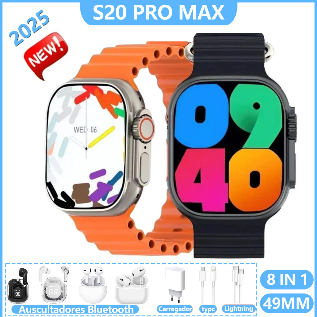 Novo 2025 Smartwatch Relógio Ultra 3 max Série 10 Super Amoled ...