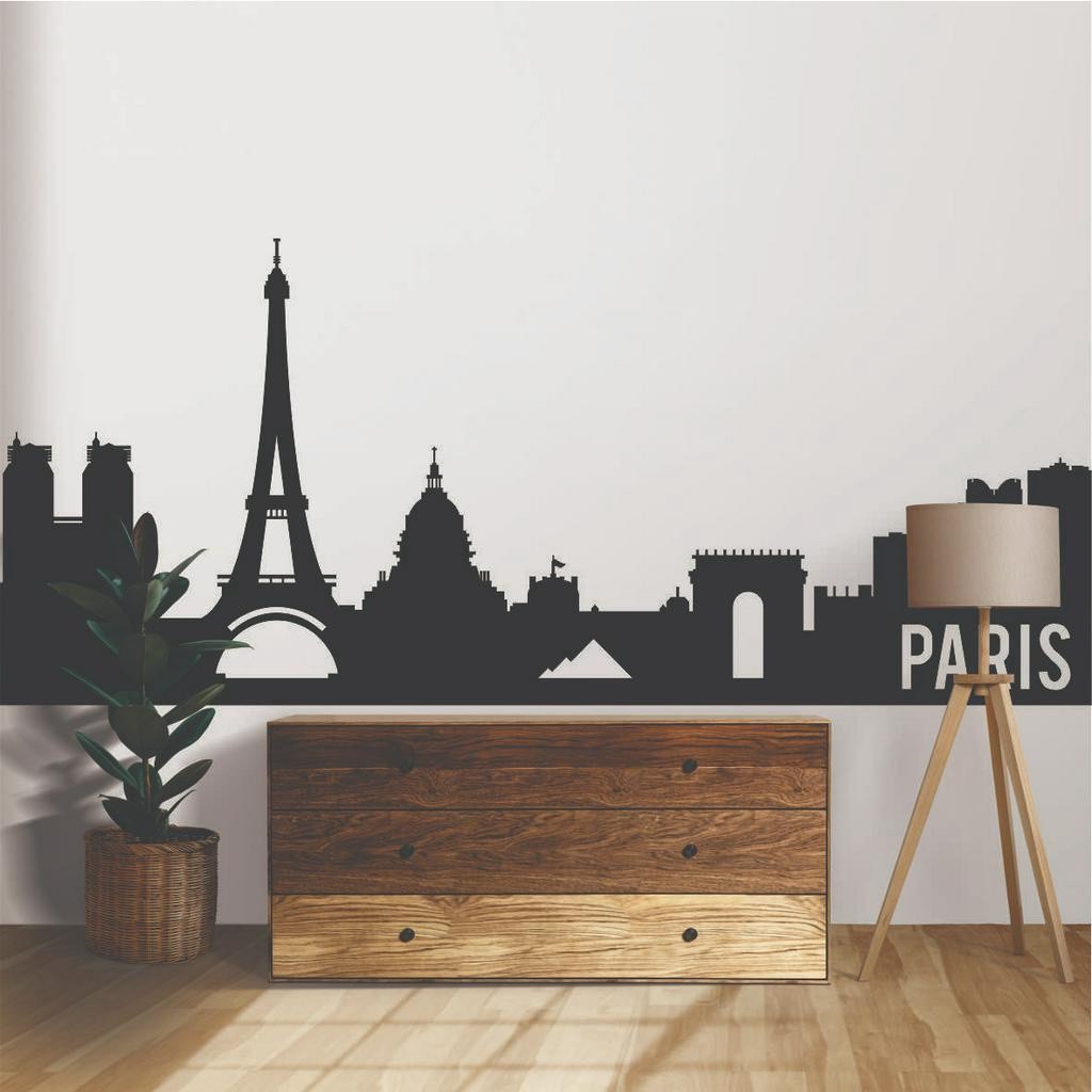 Adesivo De Parede Decorativo Cidade Paris Shopee Brasil