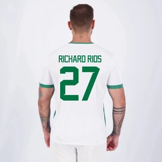 Camisa Palmeiras Richard Rios 27 Academia Branca e Verde
